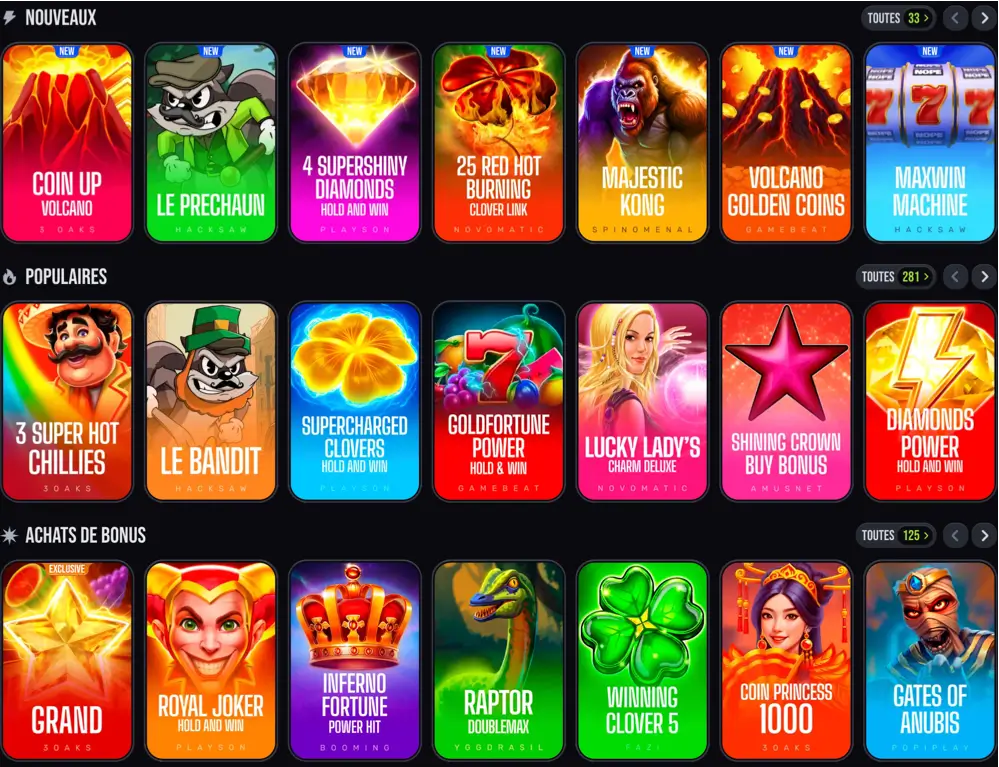 Catalogue de casino SlimKing